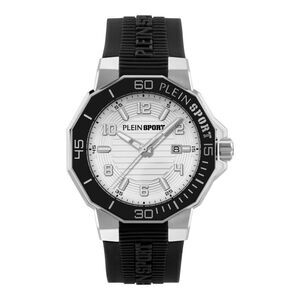 Plein Sport Titan Silicone Watch Silver Mens